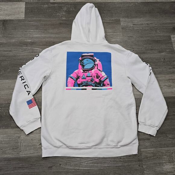 NASA Hyper Space Life Group Astronaut Graphic Logo Kangaroo Pouch Sweater Hoodie - Picture 11 of 11